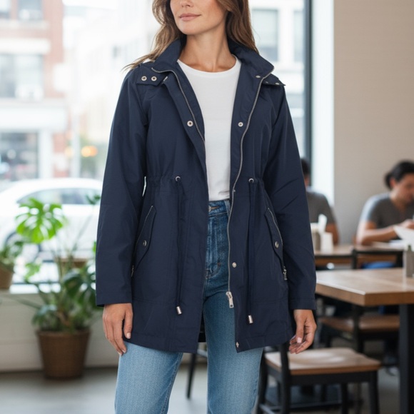 Forever flower clothing Co Jacket size L Blue Navy - Picture 1 of 14